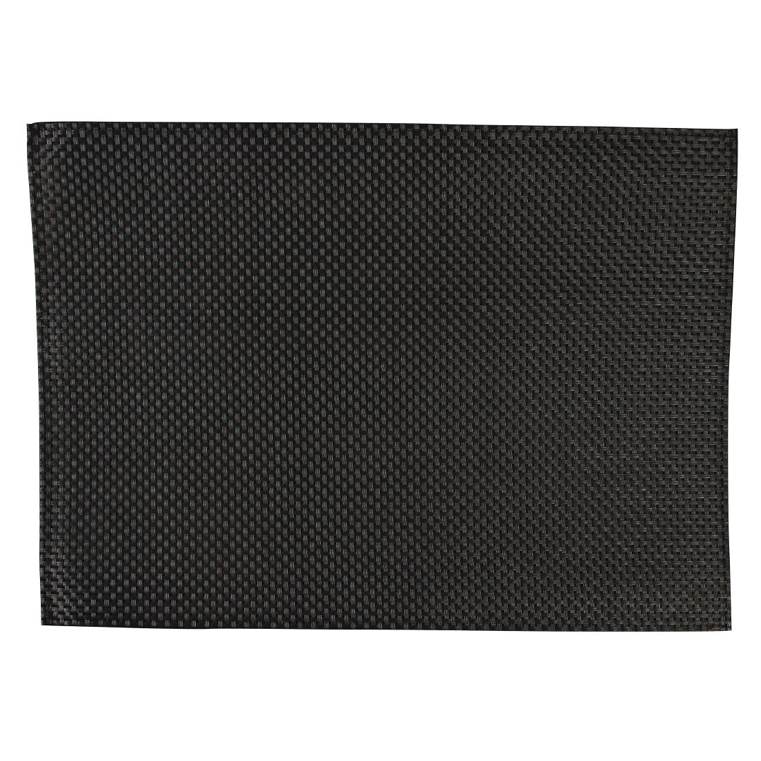 APS PVC Placemat Black (Pack of 6)