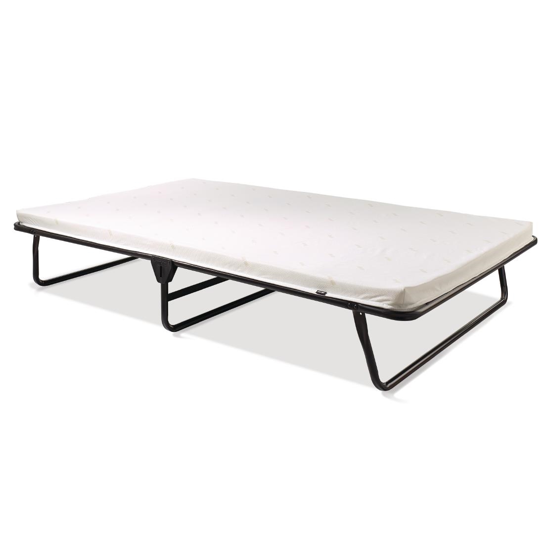 JayBe Contract Folding Bed with Airflow Fibre Mattress Double in Black