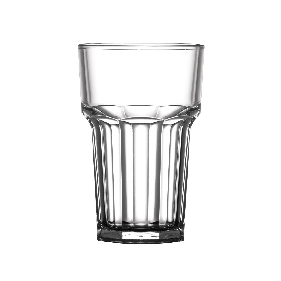 BBP Polycarbonate Nucleated American Hi Ball Glasses Half Pint CE Marked (Pack of 36)