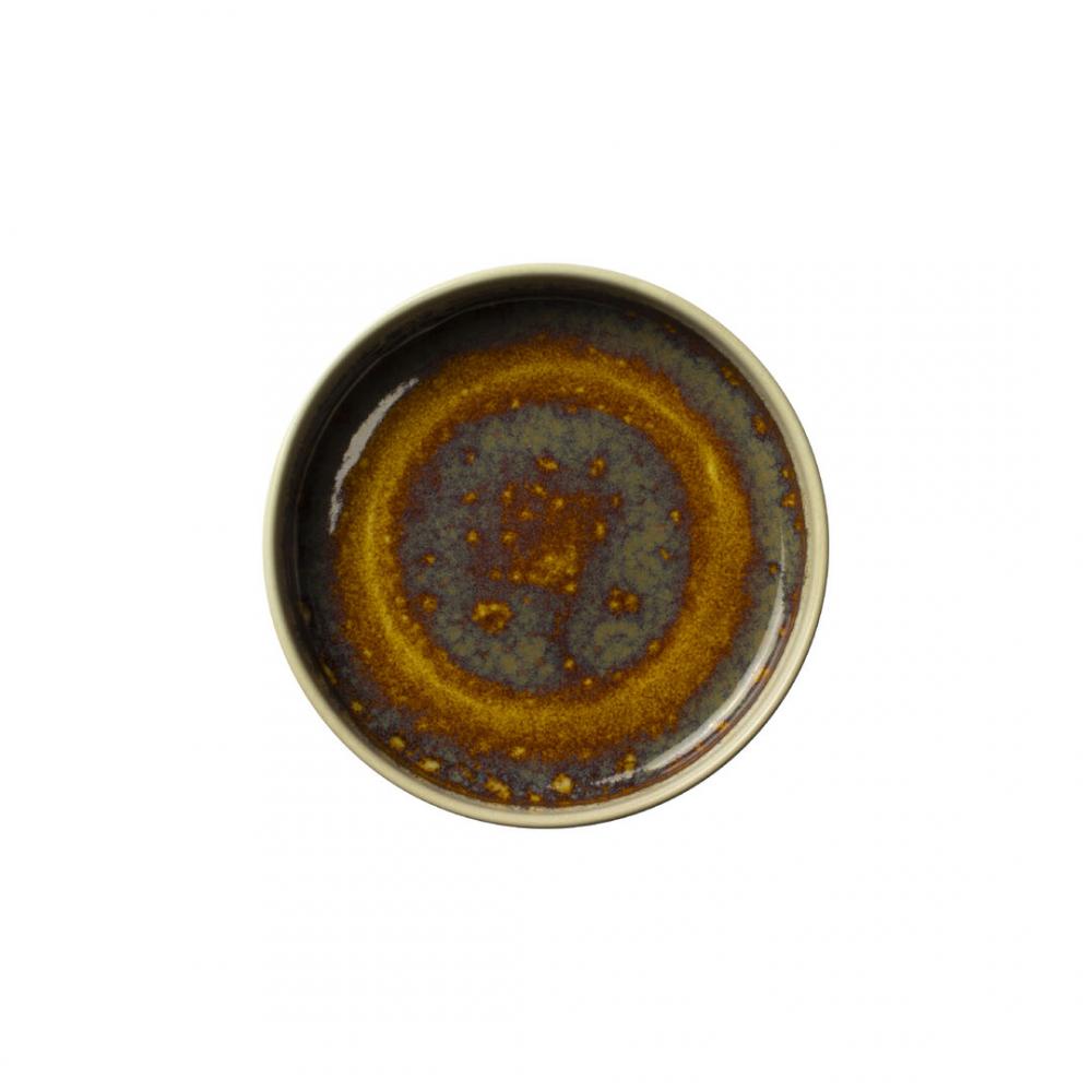 Aurora Vesuvius Amber Round Stacking Tray 14cm (5 1/2) - 17840561 (Pack of 12)