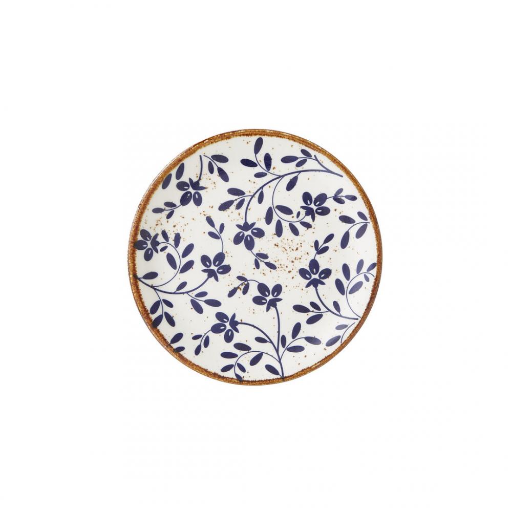 Flora Blue Coupe Plate 15.25cm (6) - 18000568 (Pack of 12)