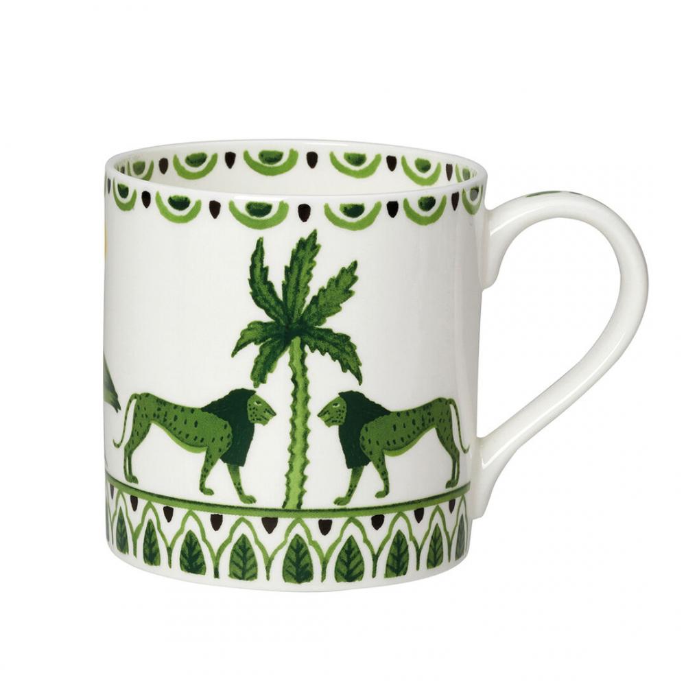 Sultan's Garden Green Coupe Mug 9cm 35cl (3 1/2 12 1/3oz) - 82112AND0281V2 (Pack of 12)