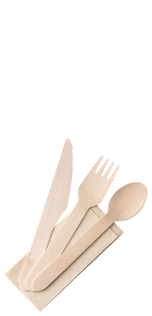 Birch Wood Cutlery Set (Box of 250 sets) - F90214-000000-B01001