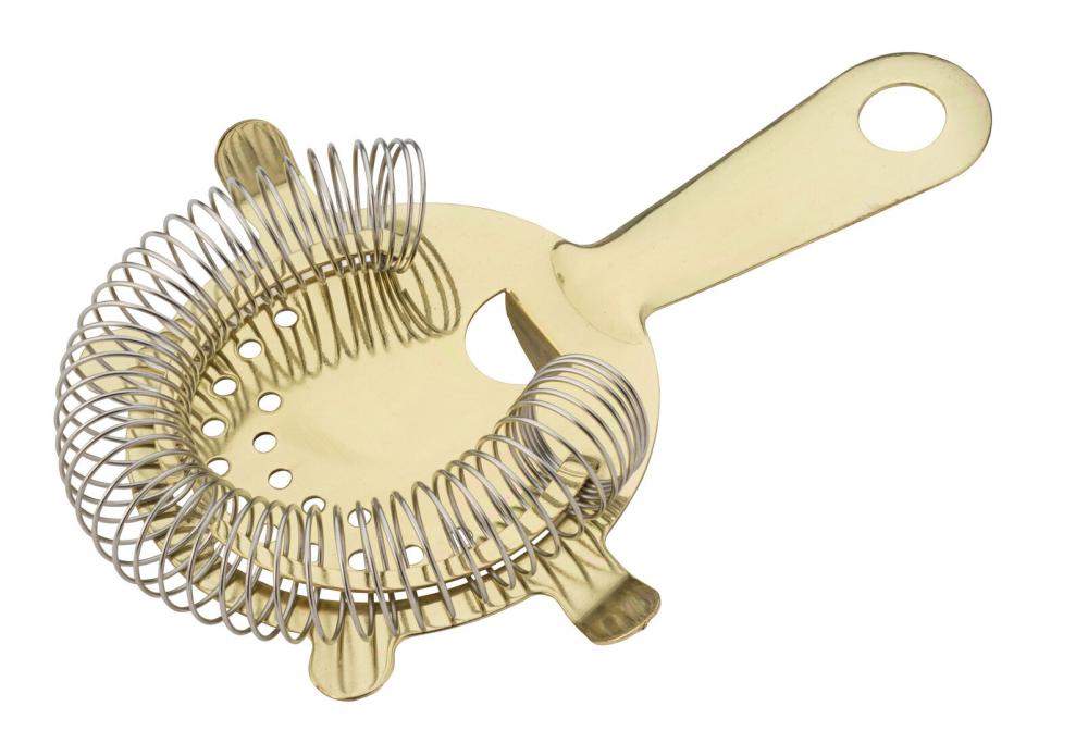 Gold Cocktail Strainer 4 Prong - F94031-000000-B01006 (Pack of 6)